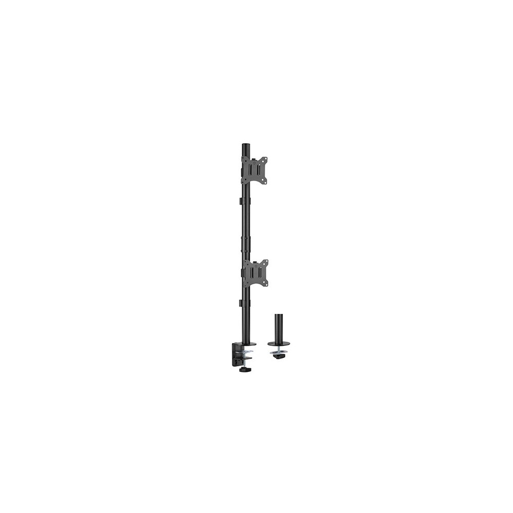 Brateck LDT57-C02V Vertical Pole Mount Dual-Screen Monitor Mount Fit Most 17'-32' Monitors, Up to 9kg per screen VESA 75x75/100x100 - Image 1