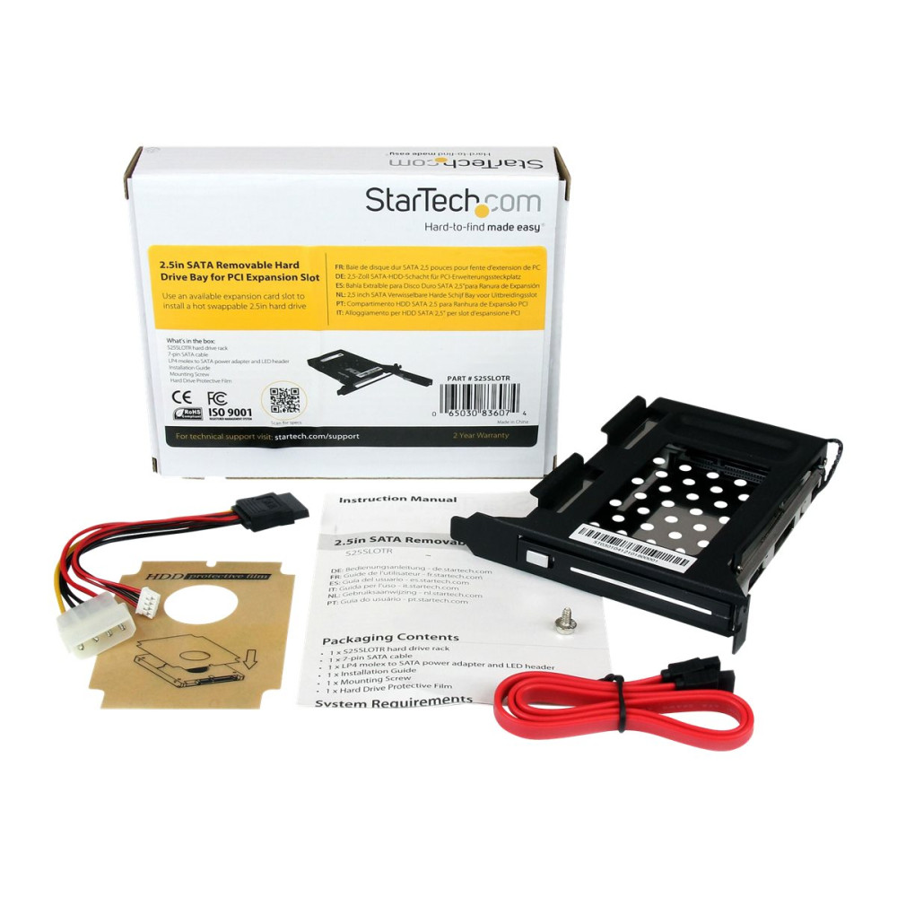 StarTech S25SLOTR 2.5IN SATA REMOVABLE HARD DRIVE BAY FOR PC EXPANSION SLOT, TAA-COMPLIANT - Image 4