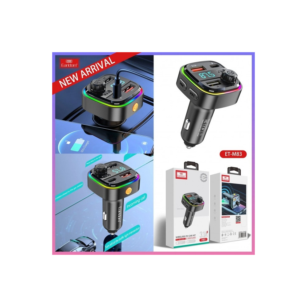 Earldom MOBINTEDM83 M83 Wireless Car Kit FM Transmitter - Image 5