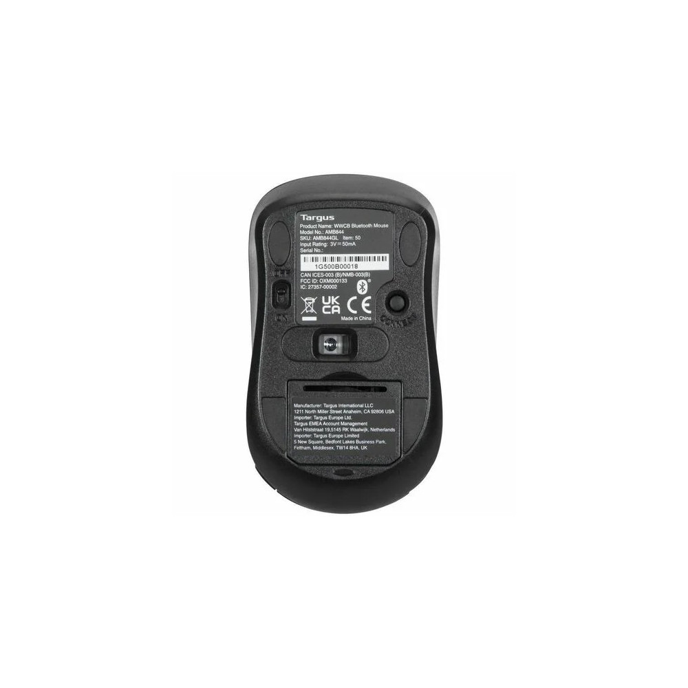Targus AMB844GL Mid Size Mouse - Optical - Black - 2 x AAA Battery Supported - Image 3