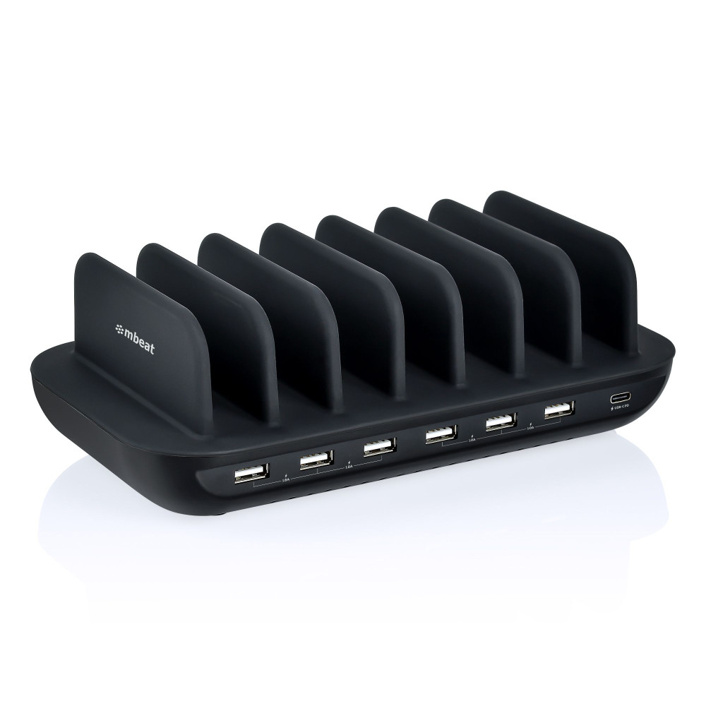 MBEAT MB-CHGR-7U Gorilla Power 60W 7 Port USB-C & USB Charging Station 6× USB-A 1× USB-C PD Output Power: Total 60W Product Weight: 0.66kg - Image 1