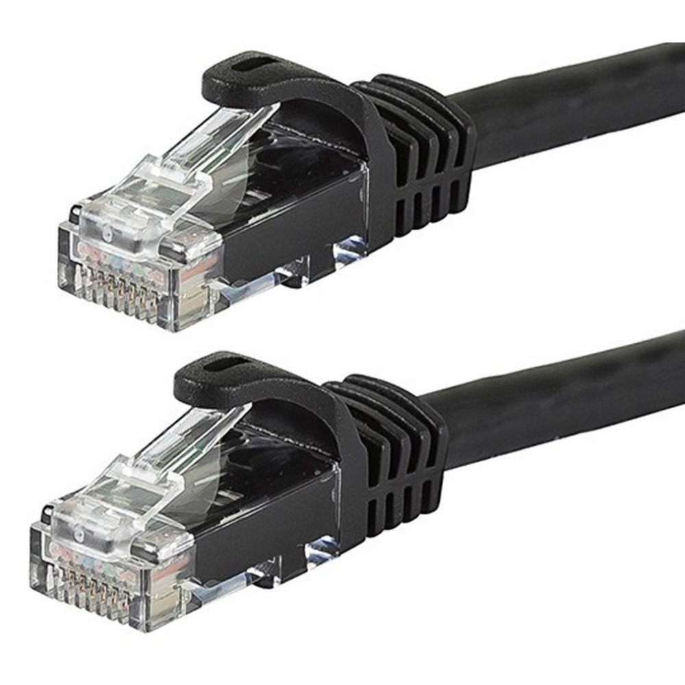Astrotek AT-RJ45BLKU6-05M CAT6 Cable 0.5m/50cm - Black Color Premium RJ45 Ethernet Network LAN UTP Patch Cord 26AWG - Image 1