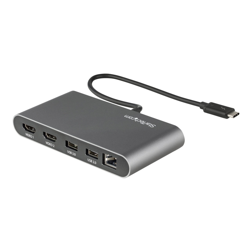 StarTech TB3DKM2HDL T/BOLT3 4K MINI DOCK, DUAL DISPLAY, HDMI(2), USB(2), RJ45, 3YR - Image 4