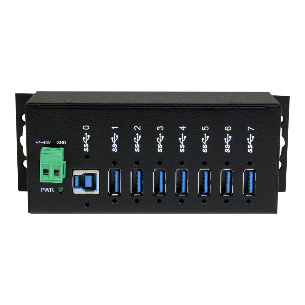 StarTech ST7300USBME 7 PORT USB 3.0 HUB, INDUSTRIAL, METAL, ESD & SURGE PROTECTION, MOUNT, 2YR - Image 2