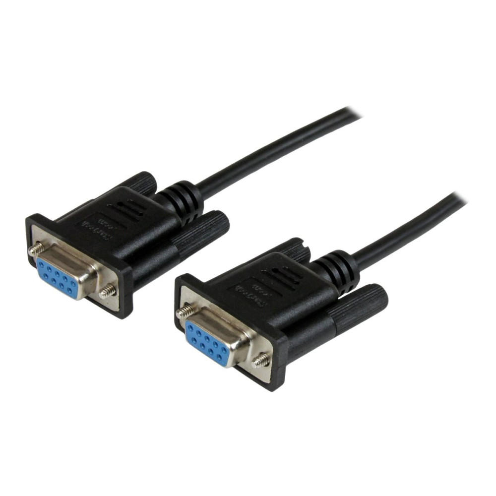 StarTech SCNM9FF2MBK 2M BLACK DB9 RS232 SERIAL NULL MODEM CABLE F/F - Image 2