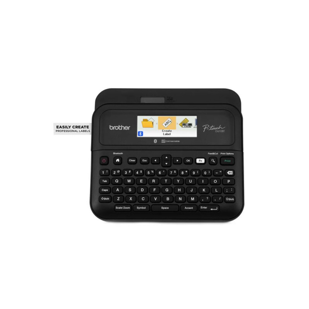 Brother PT-D610BT PC & BLUETOOTH CONNECTABLE PORTABLE P TOUCH LABELLER W/ COLOUR DISPLAY - 3.5-24MM TZE TAPE MODEL - Image 1