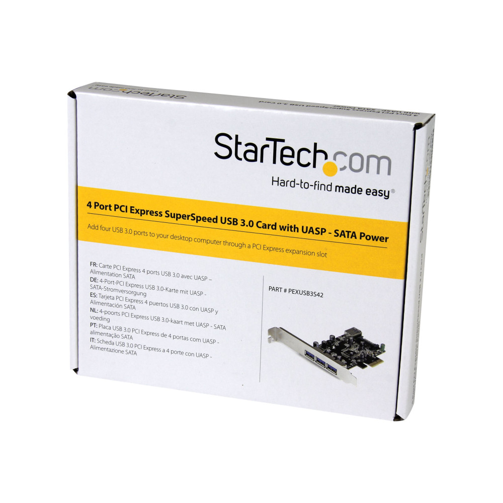 StarTech PEXUSB3S42 4PORT PCIe USB 3.0 ADAPTER CARD - 1 Int & 3 Ext - Image 5