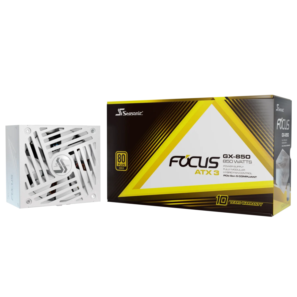 Seasonic PSUSEAFOCUSGXWHITE850V4 850W Focus GX-850 V4 WHITE Fully-Modular 80 PLUS Gold ATX3.1/PCIe 5.1 PSU - Image 10