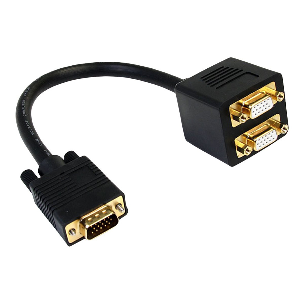 StarTech VGASPL1VV 30CM VGA TO 2X VGA VIDEO SPLITTER CABLE - DB15 CABLE, LTW - Image 2
