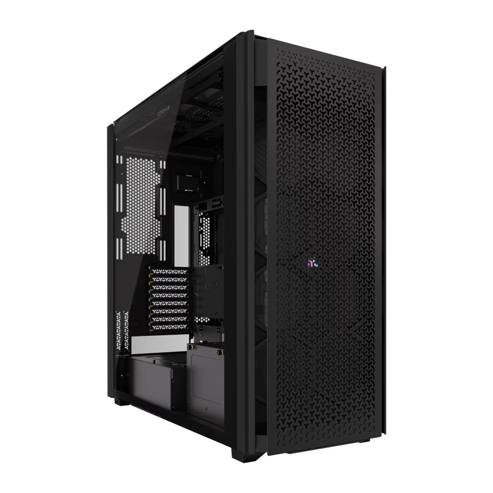 Corsair CC-9011273-WW iCUE LINK 9000D RGB AIRFLOW Super Full-Tower PC Case - Black, 698×307×698mm, GPU 580mm, 6x 2.5', 5x 3.5', rad 480mm, 2x USB-C 180mm CPU Cooler - Image 1