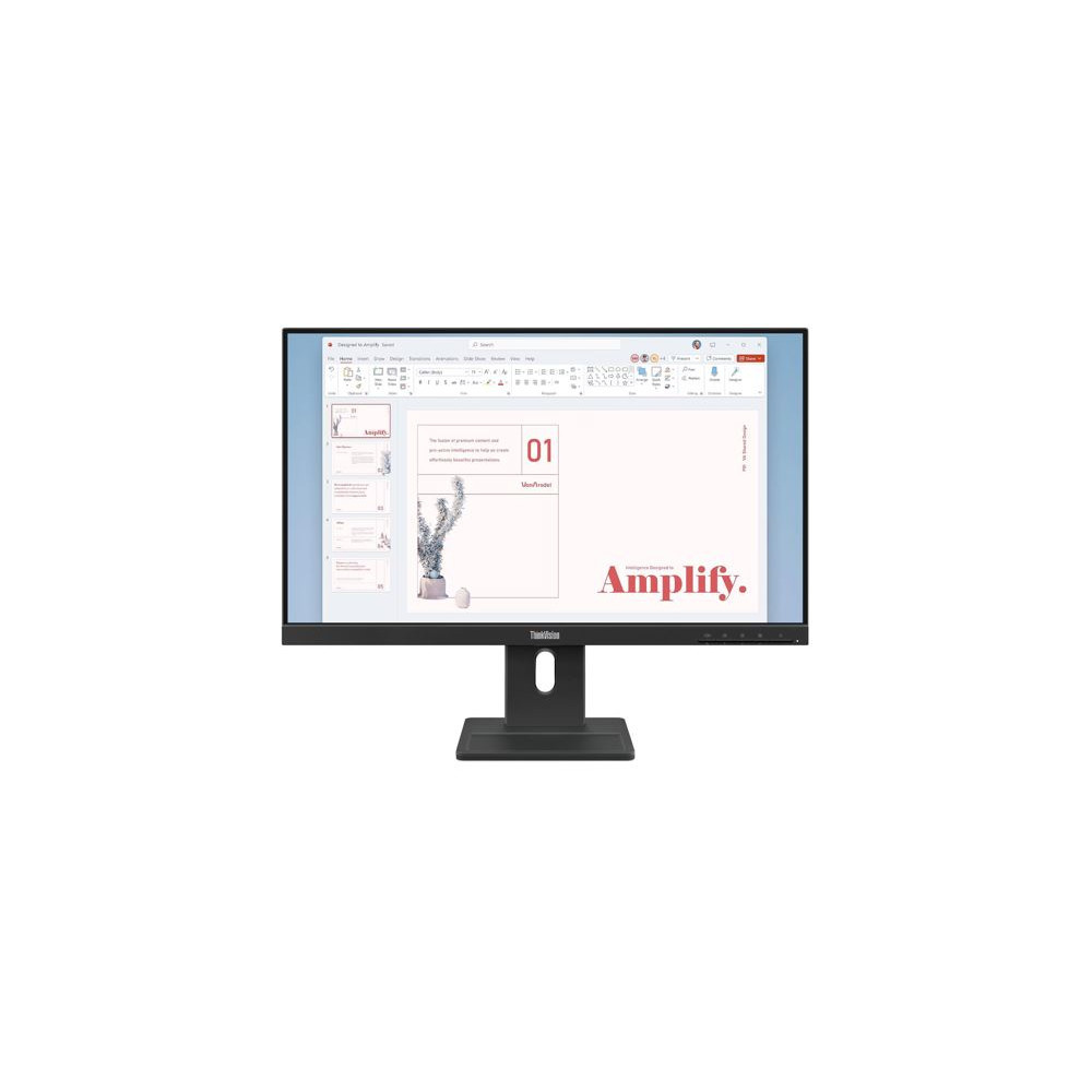 Lenovo 64BAMAR1AU ThinkVision E24-40 23.8'/24' 100Hz FHD IPS Monitor 1920x1080 16:9 4ms Height Adjust Tilt Pivot Swivel HDMI DP VGA Speakers VESA - Image 1