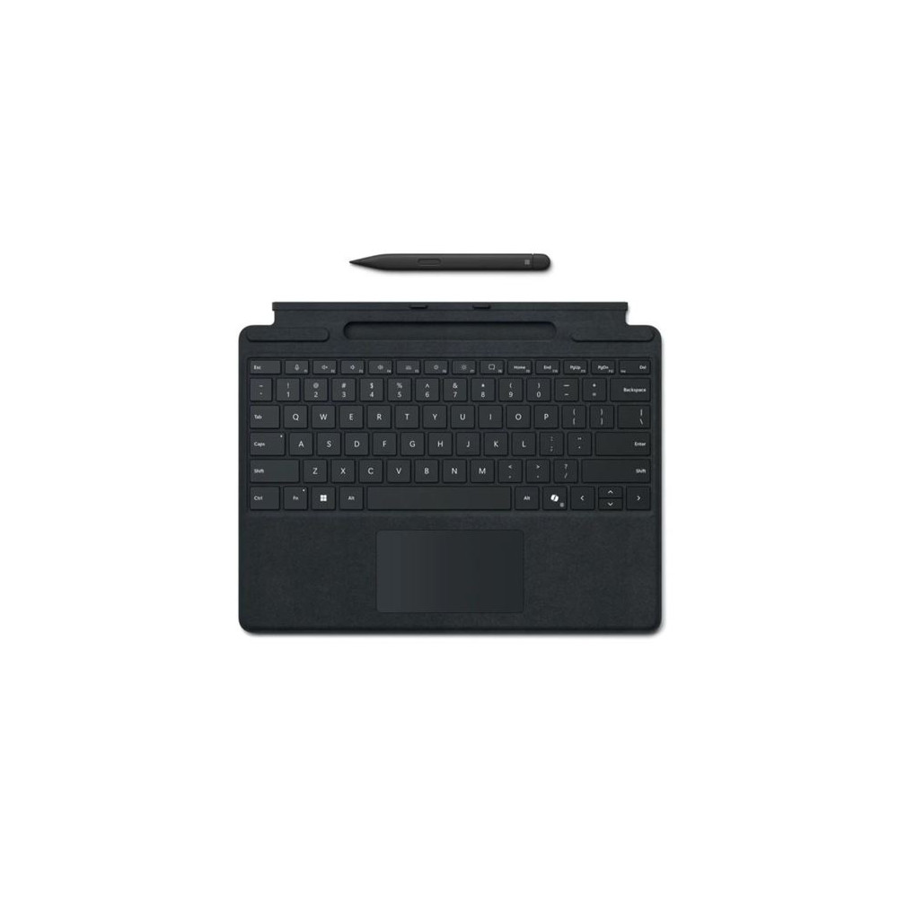 Microsoft 8X6-00182 Surface Pro 8/9/X/10/11/12 Business Signature Mechanical & Backlit Key Large Type cover Keyboard Black with Slim Pen - Image 1