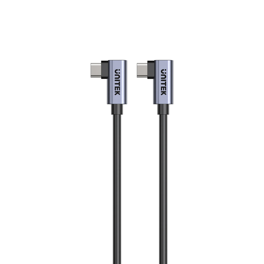 UNITEK C14147ABK-1M USB-C Dual 90-Degree Power Cable - Image 1