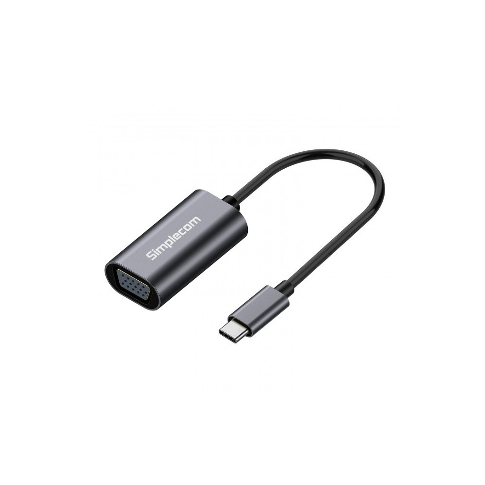 Simplecom DA104 USB-C to VGA Adapter Full HD 1080p - Image 1