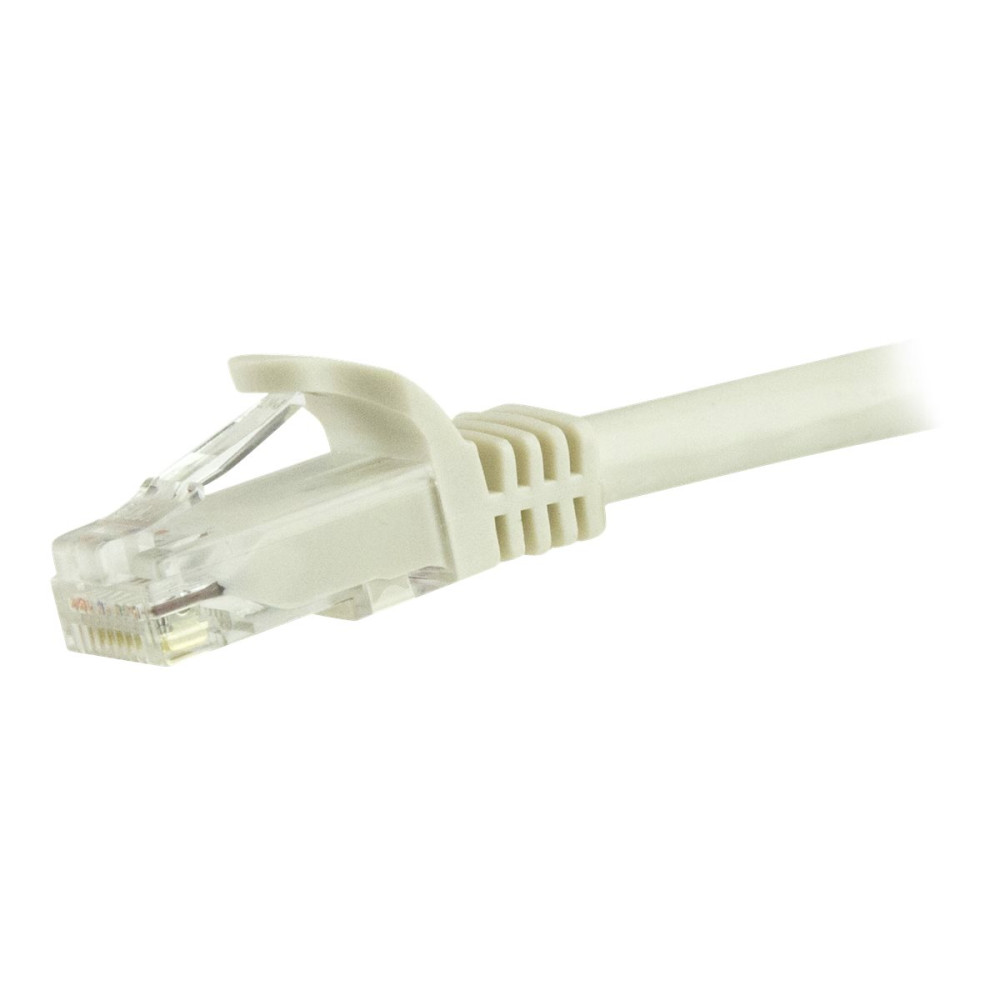 StarTech N6PATC3MWH CAT6 ETHERNET CABLE 3M WHITE 650MHZ 100W SNAGLESS PATCH CORD LTW - Image 1