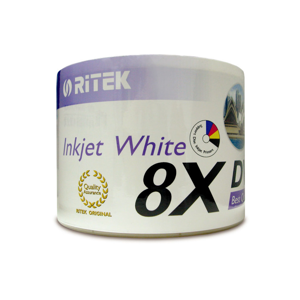 RITEK 4719303523319 DVD-R / 8X / 50 TUBE / WHITE 523319 - Image 1