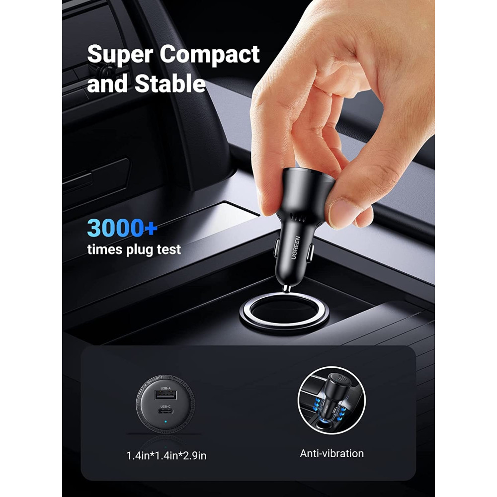 UGREEN 6957303896455 90645 63W USB C Car Charger - Image 6