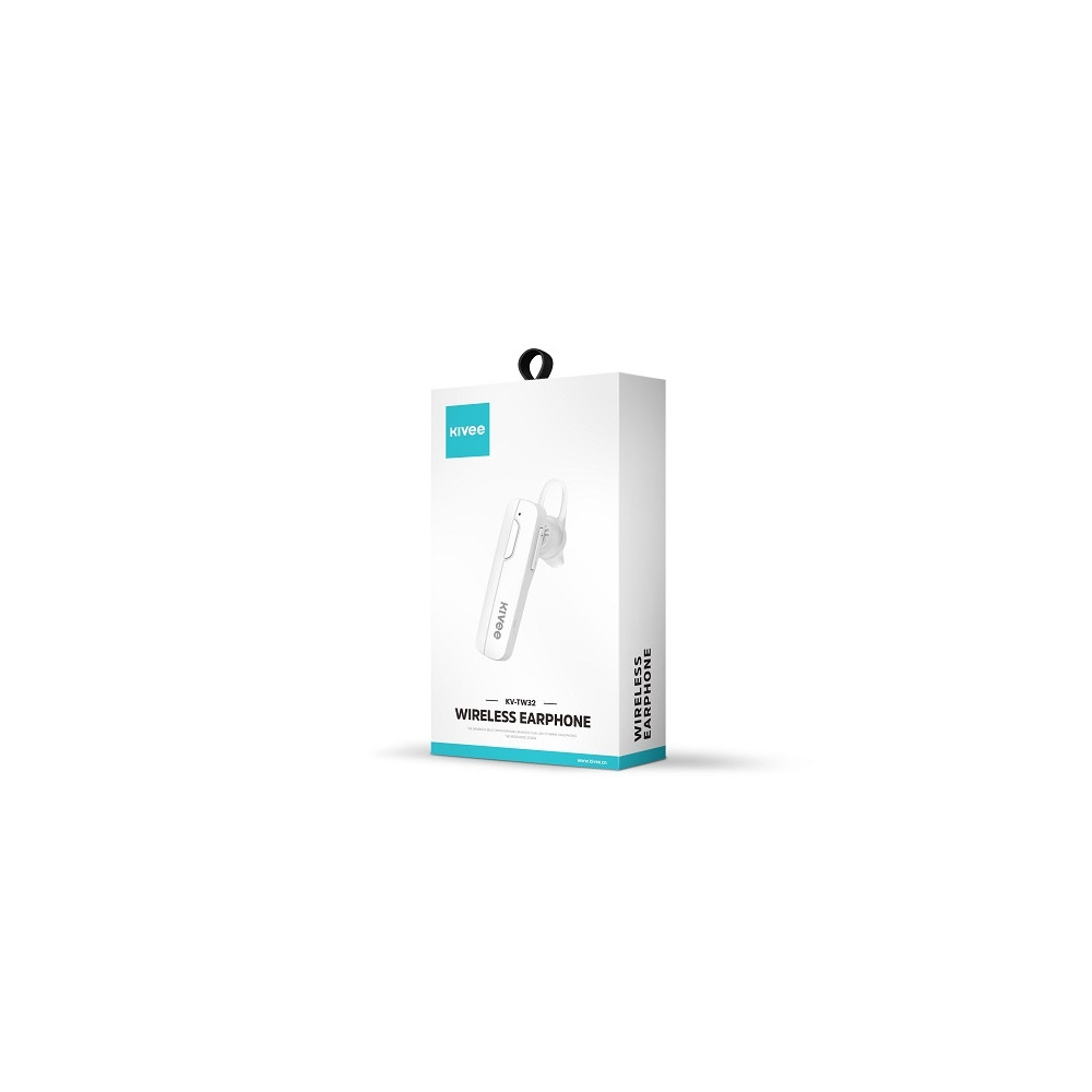KIVEE 6941256102398 TW32W Wireless Bluetooth Earphone V5.0 with Mic For All Bluetooth smartphone & Tablet - White - Image 2