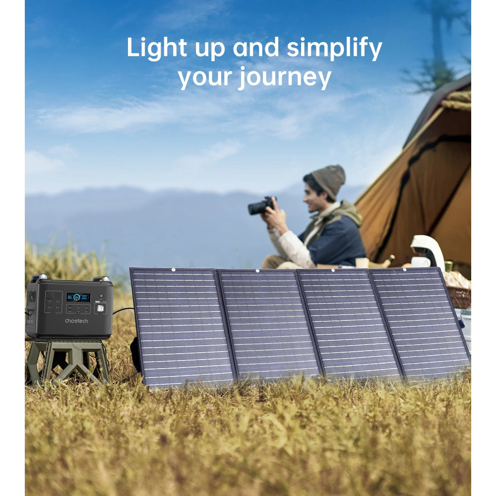 Choetech 6932112103680 SC010-V2 160W Foldable Solar Charger DC + USB-C + 2x USB 3.0 - Image 8