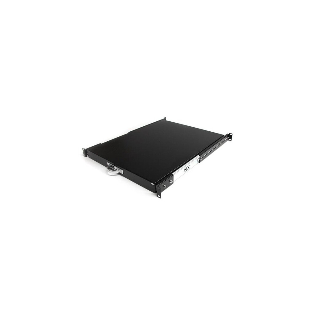 StarTech SLIDESHELFD 1U Sliding Server Rack Mount Keyboard Shelf Tray - 55lbs - 22" Deep Steel Pull Out Drawer for 19" AV, Network Equipment Rack