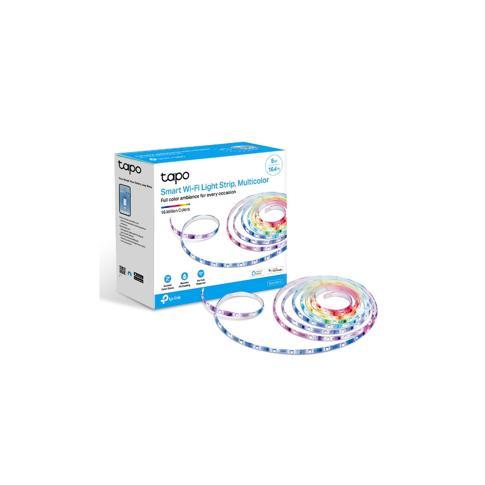 TP-LINK TAPO L920-5 Smart Wi-Fi Light Strip, Multicolor, Pu Coating For External Protection, Voice Control, 50 Colour Zones, No Hub Required, 5000×10× - Image 1