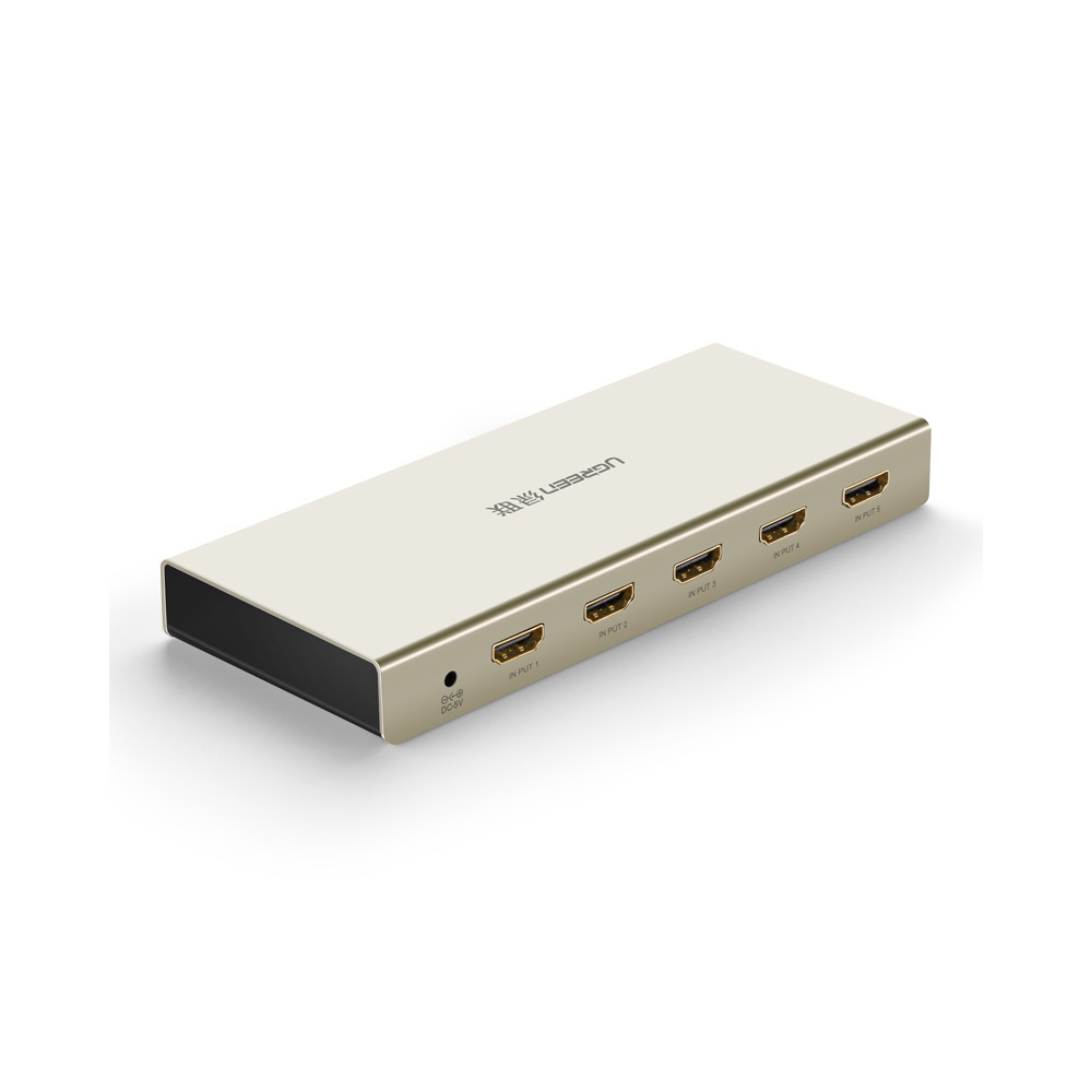 UGREEN 6957303842797 40279 5x1 HDMI Switch - Zinc Alloy - Image 1