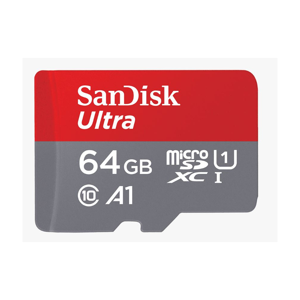 Sandisk SDSQUAR-064G-GN6MA 64GB Ultra microSD SDHC SDXC UHS-I Memory Card 100MB/s Full HD Class 10 Speed Google Play Store App for Android Smartphone Tablet with Adapter - Image 1