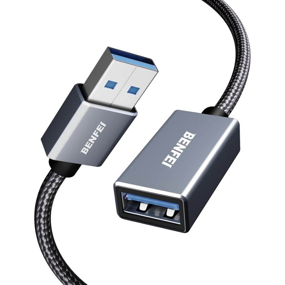 BENFEI 6971785944084 000393GY-2M USB3.0 Male to Female Extension cable Nylon Braided 2M - Image 1