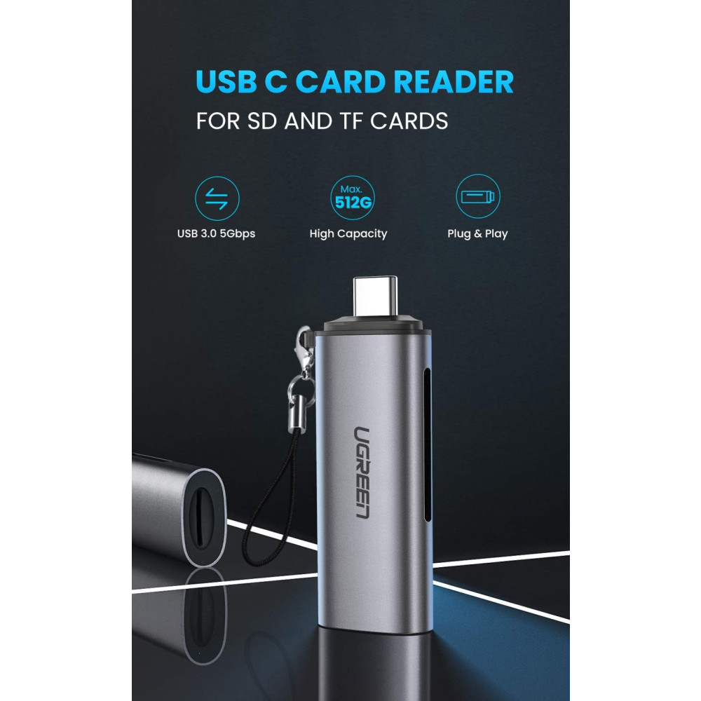UGREEN 6957303857043 50704 USB C SD Card Reader - Image 1