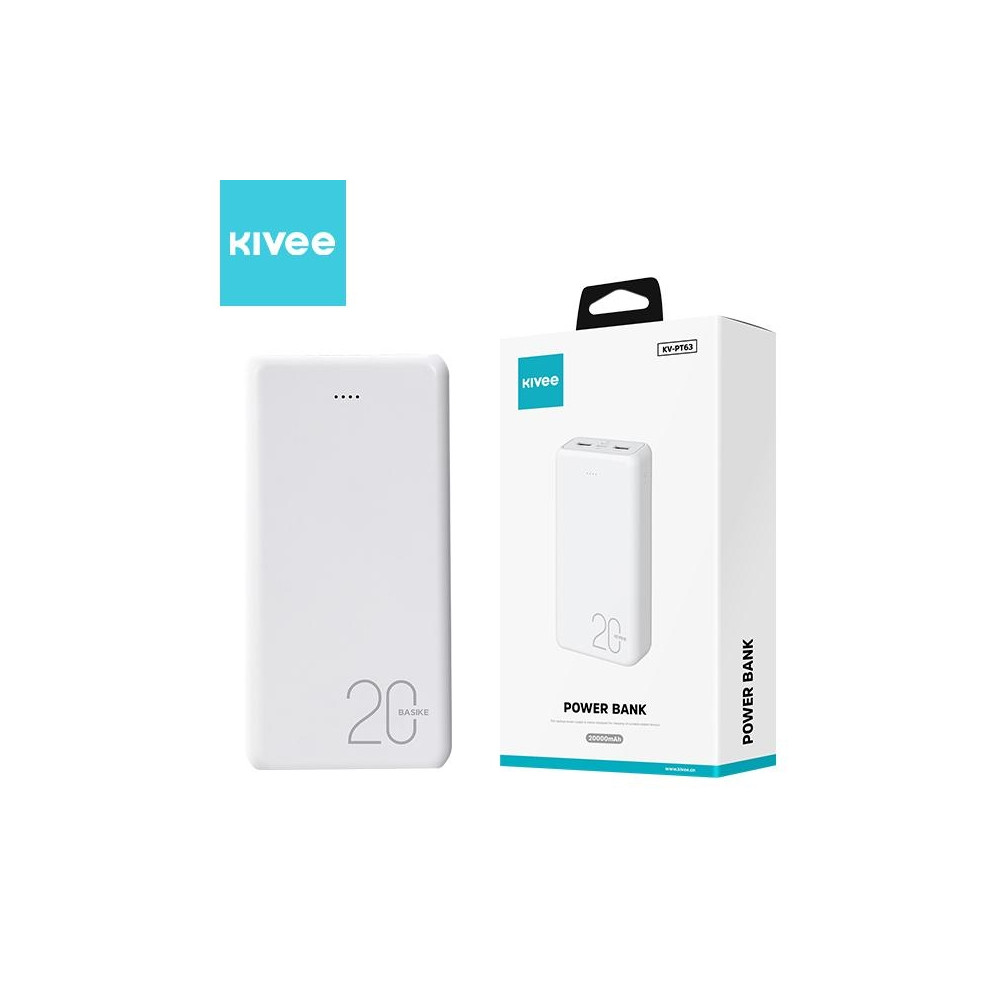 KIVEE 6941256102077 PT63 Power Bank 20000mAh White - Image 8