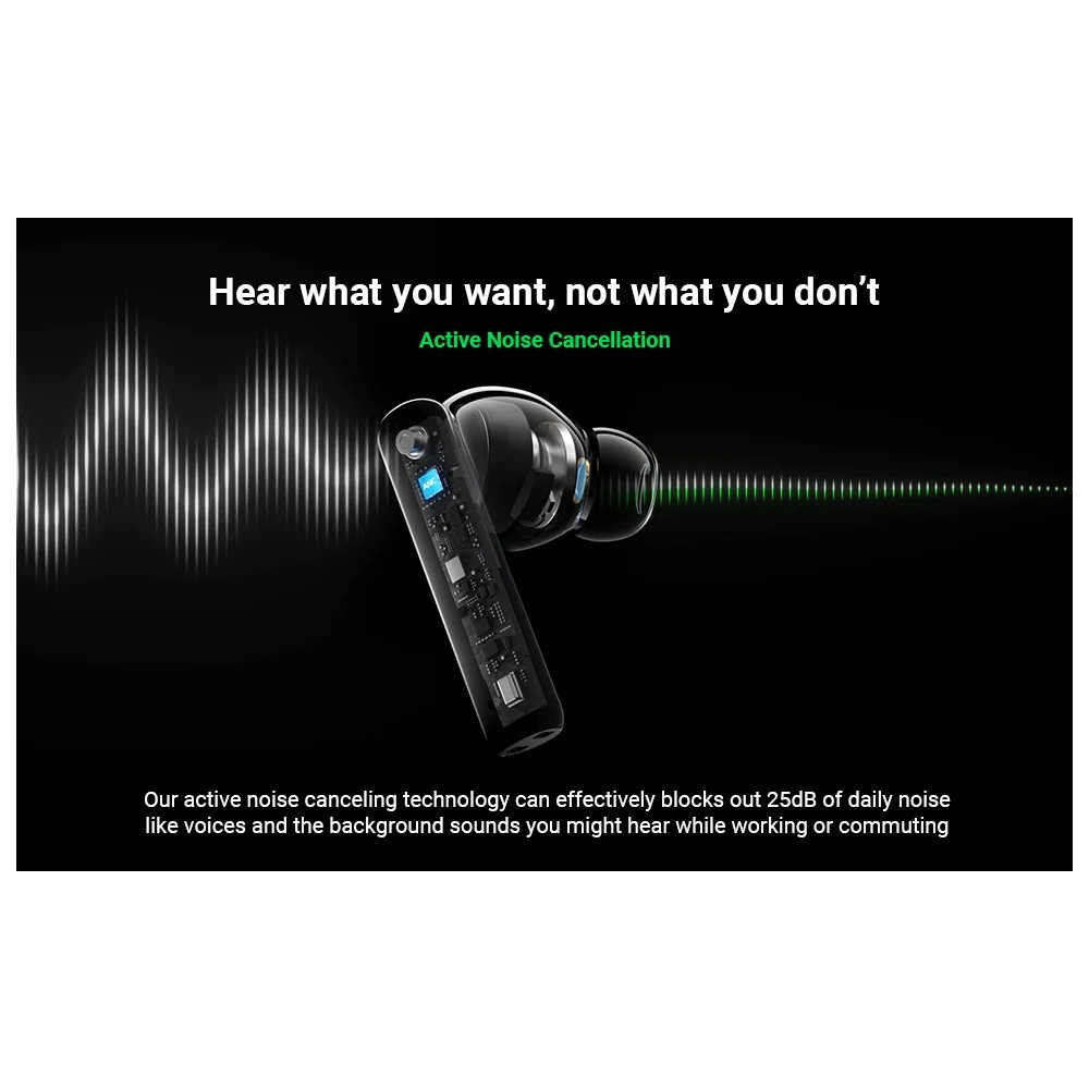UGREEN 6957303892068 90206 HiTune T3 Active Noise-Cancelling Wireless Earbuds (White) - Image 7