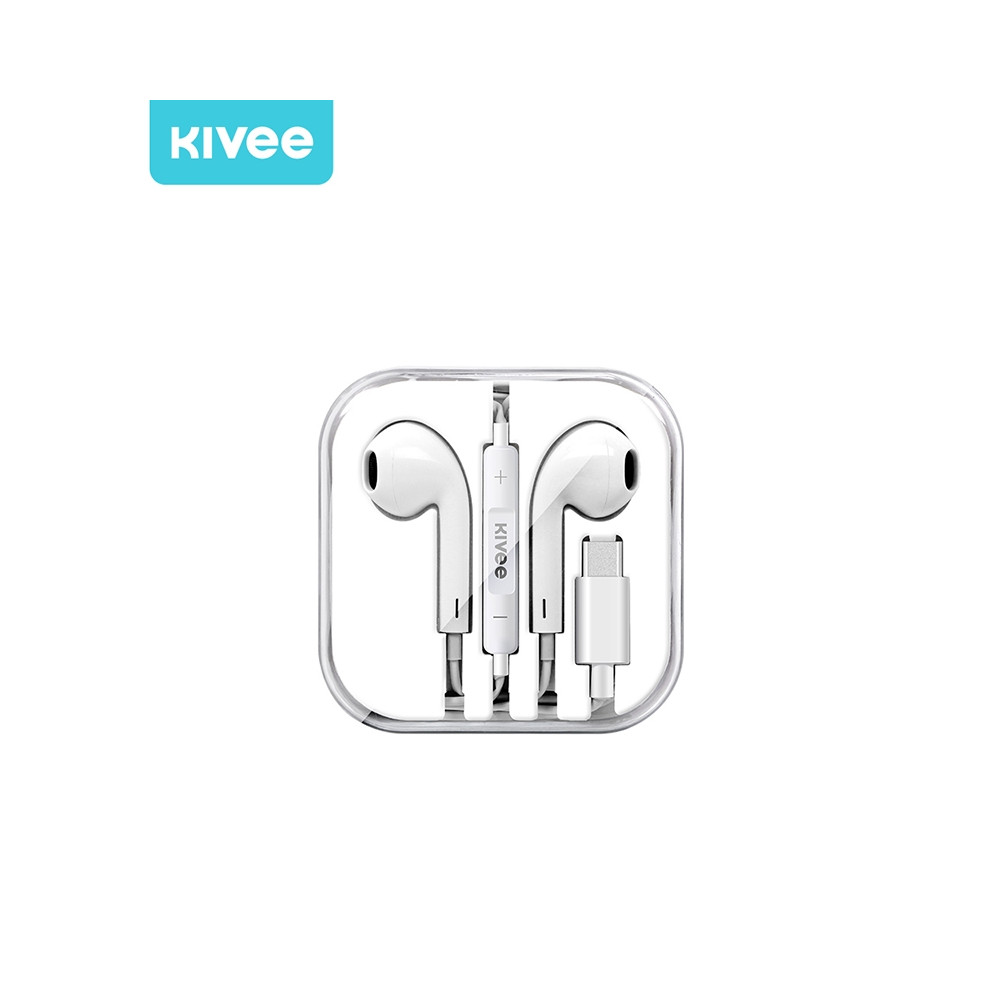 KIVEE 6941256102428 MT31 Earphone with Type C interface 1.2M White (Not for Samsung & Apple) - Image 1