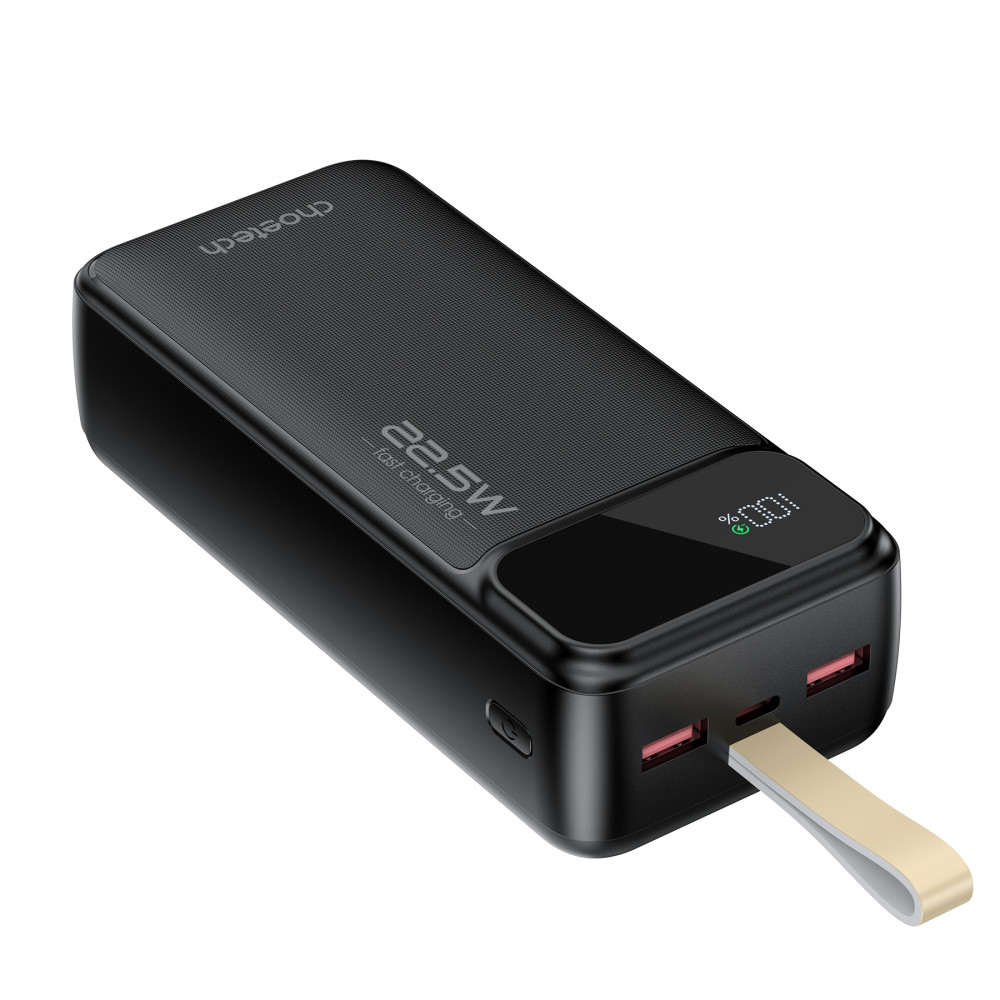 Choetech 6932112106858 B730 30000mAh Power Bank PD22.5W with Digital Display Black - Image 2