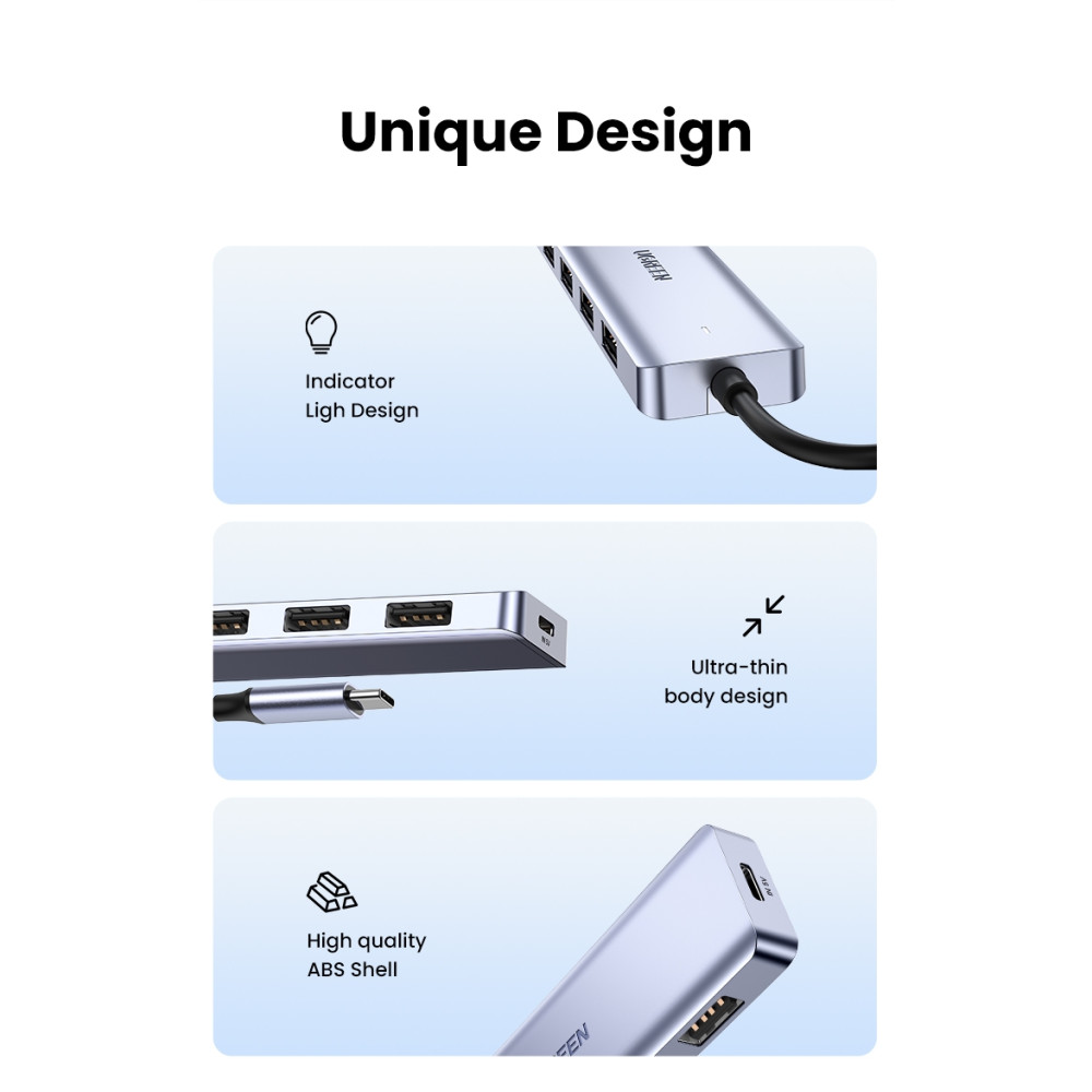 UGREEN 6957303873364 70336 USB Type-C to 4 Port USB 3.0 Hub - Image 2