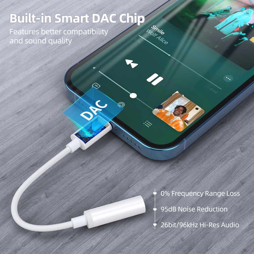 Choetech 6932112102461 AUX005 Lightning to 3.5mm Headphone Adapter - Image 4