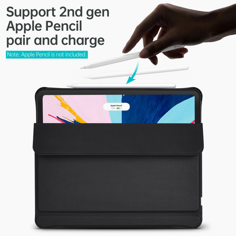 Choetech 6932112101723 BH-015-BK Bluetooth Keyboard Case with Touchpad and backlight for iPad Pro 12.9" Black - Image 2