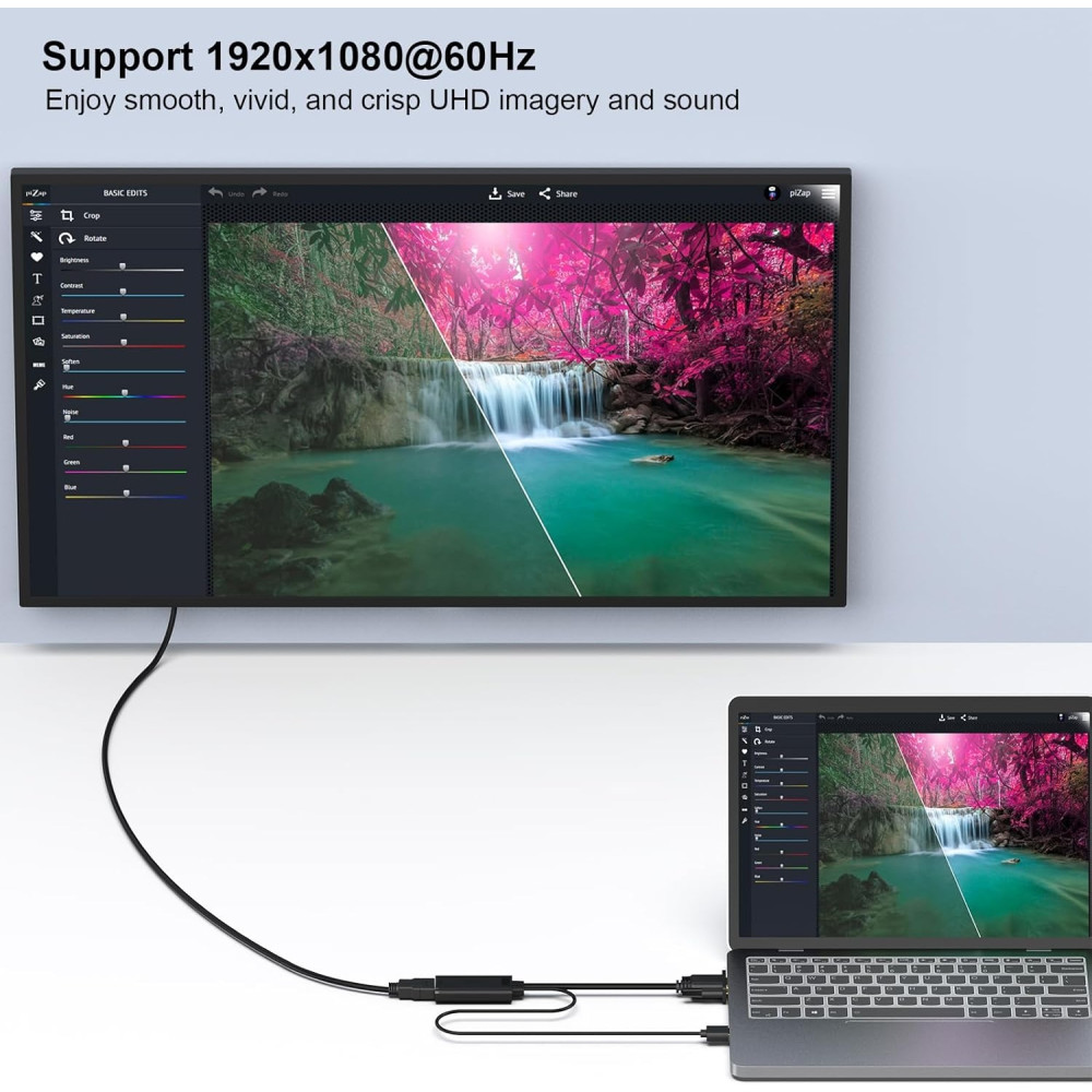 BENFEI B07K14NR8P 000210BK VGA to HDMI Adapter with Audio Support and 1080P Resolution - Image 5