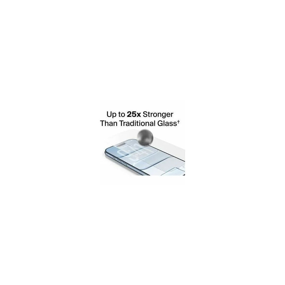 Belkin OVA192FQ ScreenForce UltraGlass 2 9H Screen Protector for Apple iPhone Air - For OLED iPhone Air - Drop Resistant, Impact Resistant, Scratch Resistant, Crack Resistant, Smudge Resistant