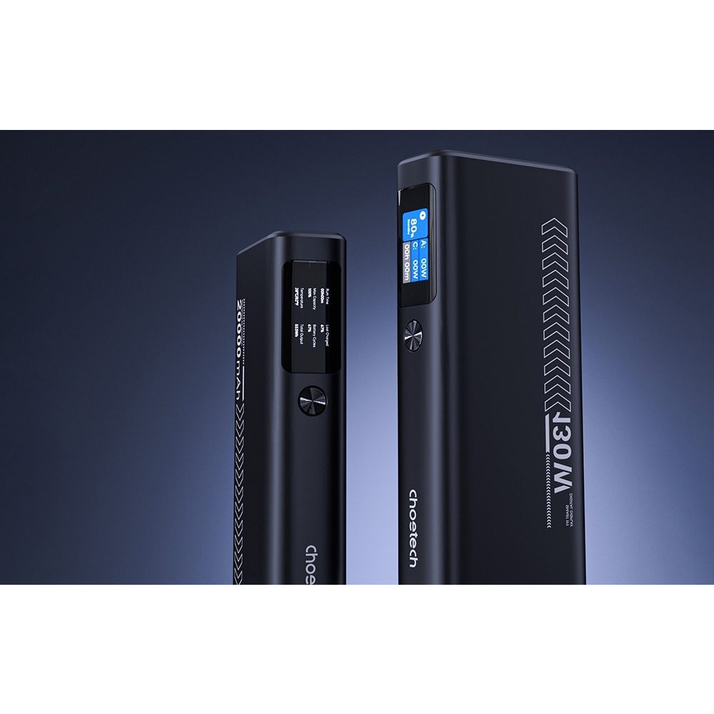 Choetech 6932112108937 B702 20000mAh PD130W Power Bank 2x USB-C USB-A TFT Display for Laptop & Phones - Image 5