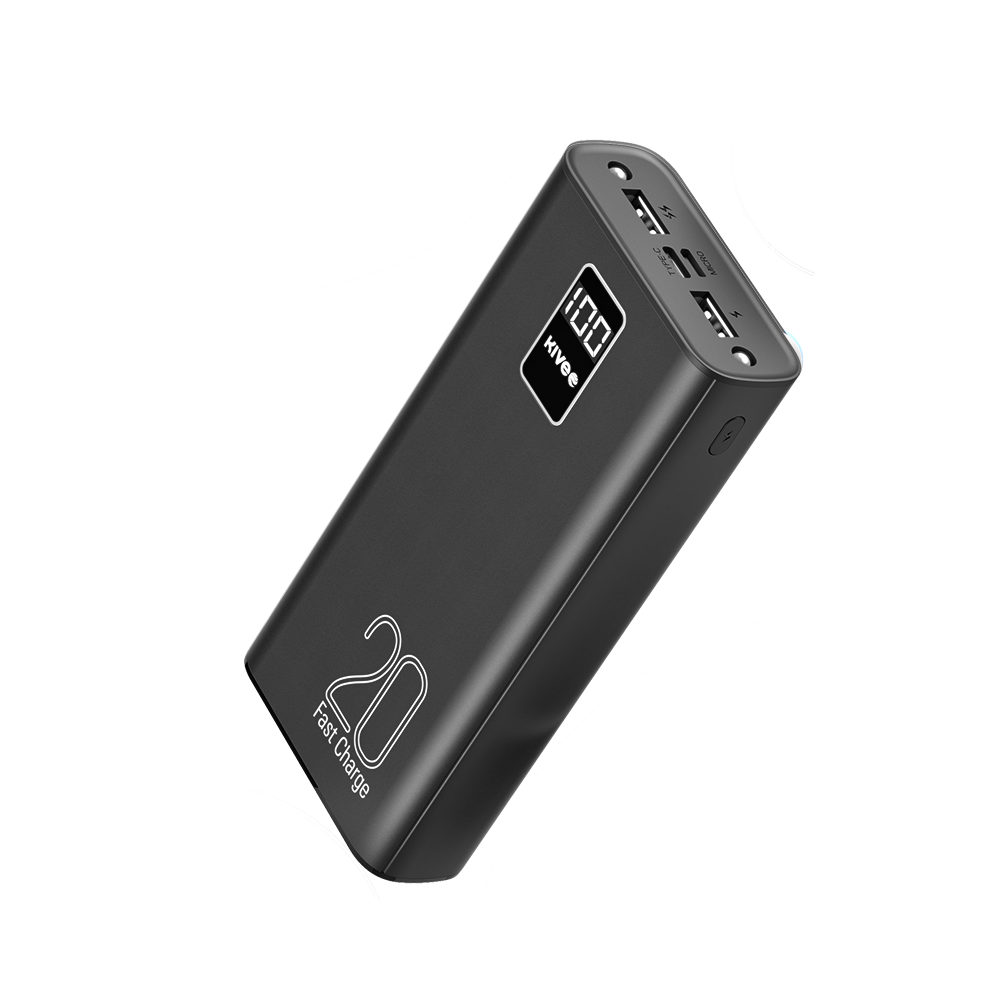 KIVEE 6941256120415 PT23Max Led Display Power Bank 20000mAh Black - Image 2