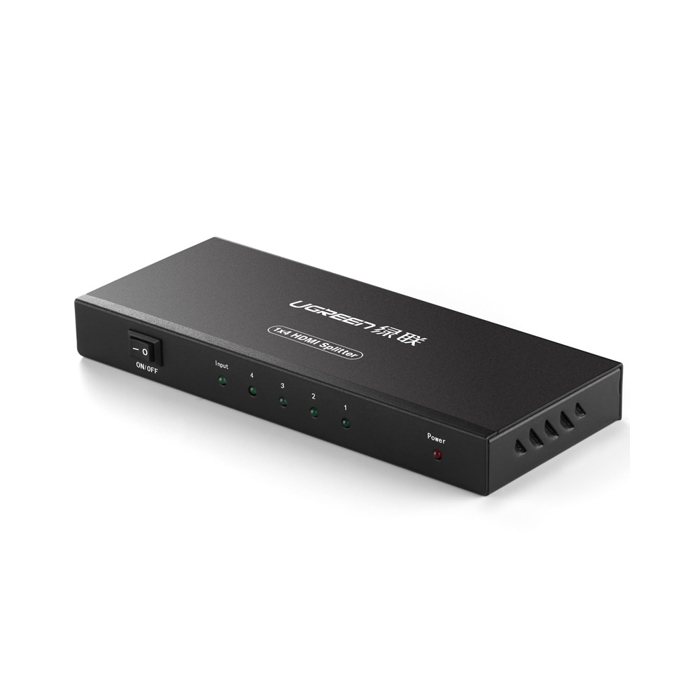 UGREEN 6957303842025 40202 1x4 HDMI Amplifier Splitter - Black - Image 1