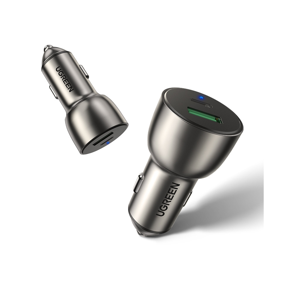 UGREEN 6957303869800 60980 36W PD QC 3.0 Dual Fast Car Charger USB-3.0 + USB-C - Image 1