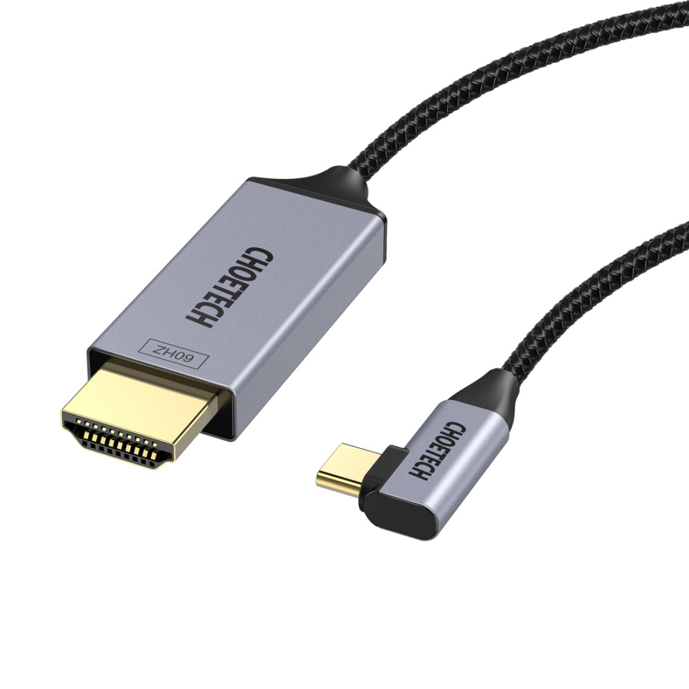 Choetech 6971824972023 XCH-1803 Braided 4K@60Hz L Shaped TypeC to HDMI M/M cable 1.8M - Image 2