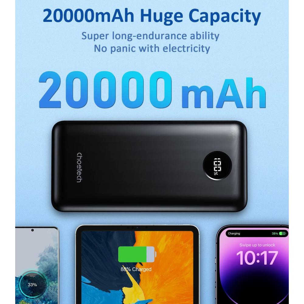Choetech 6932112102935 B653 PD45W 20000mAh Power Bank - Image 9