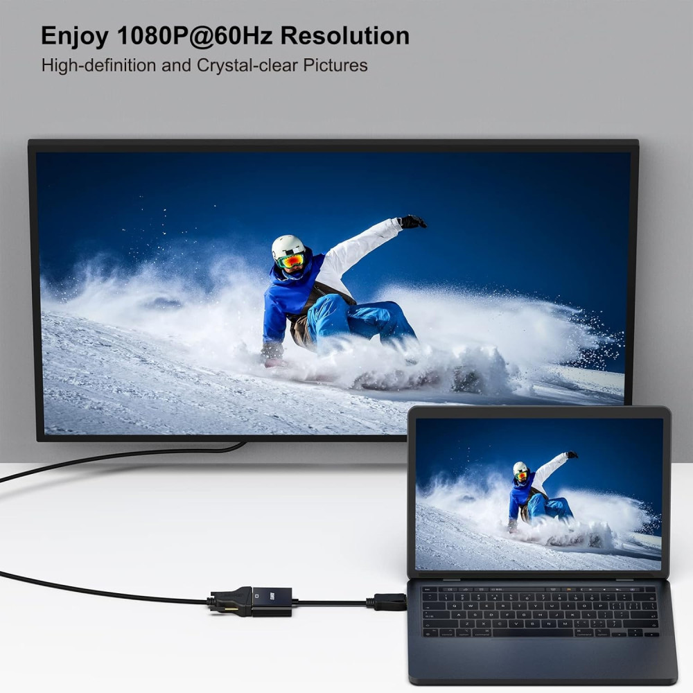 BENFEI B01LGITGY0 000115BK DP to DVI Adapter 1080P DisplayPort Male to DVI Female Black - Image 5