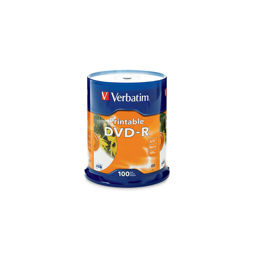Verbatim 023942951537 DVD-R / 16X / 100 CAKE / AZO DVD-R16X 100 95153 - Image 1