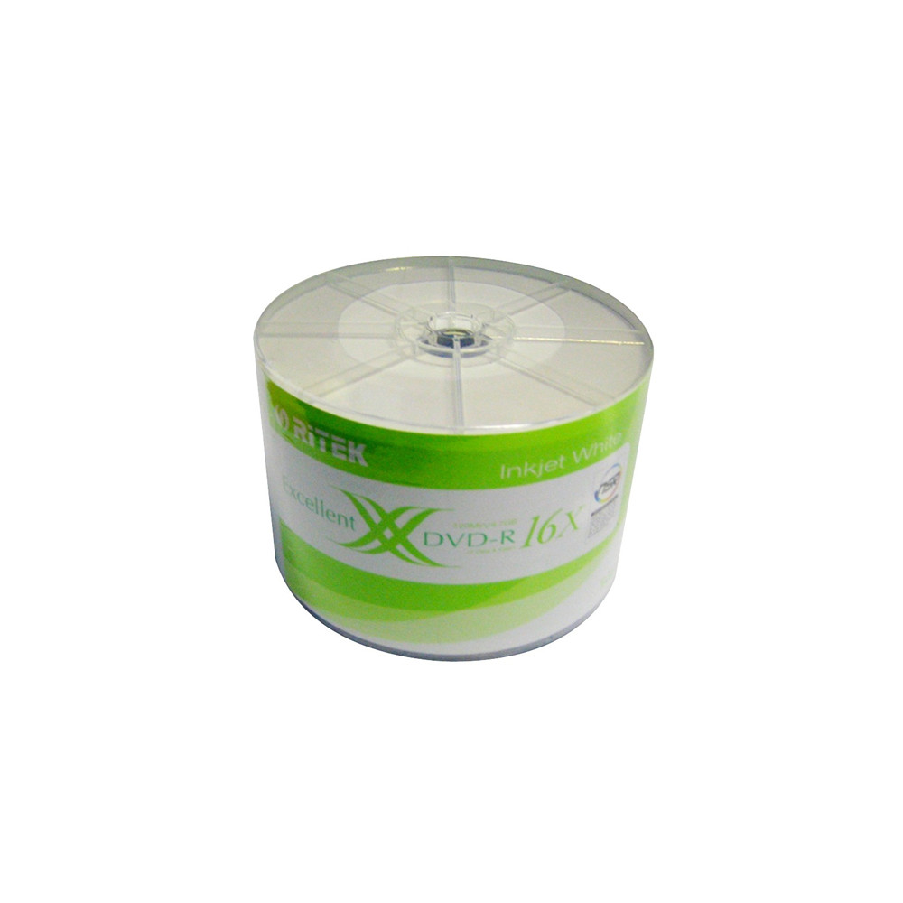 RITEK 4719303524149 DVD-R / 16X / 50 TUBE / WHITE 524149 - Image 1