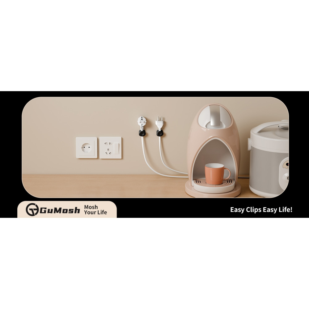 Choetech 6932112110916 MCC001-BK 6 Pack Professional grade Magnetic Lock Cord Holder Clips - Image 7