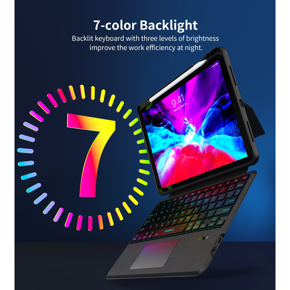 Choetech 6932112104625 BH-018 Wireless KB Case with Touchpad and backlight for iPad 11" - Image 6