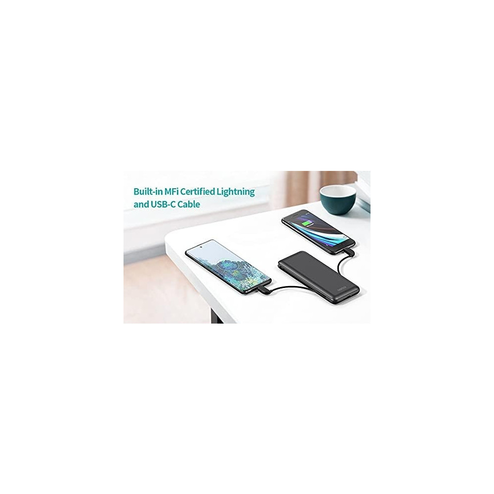 Choetech 6971824976045 B688-BK 10000mAh MFi Certified PD18W Power Bank (with 2 cables) - Image 2